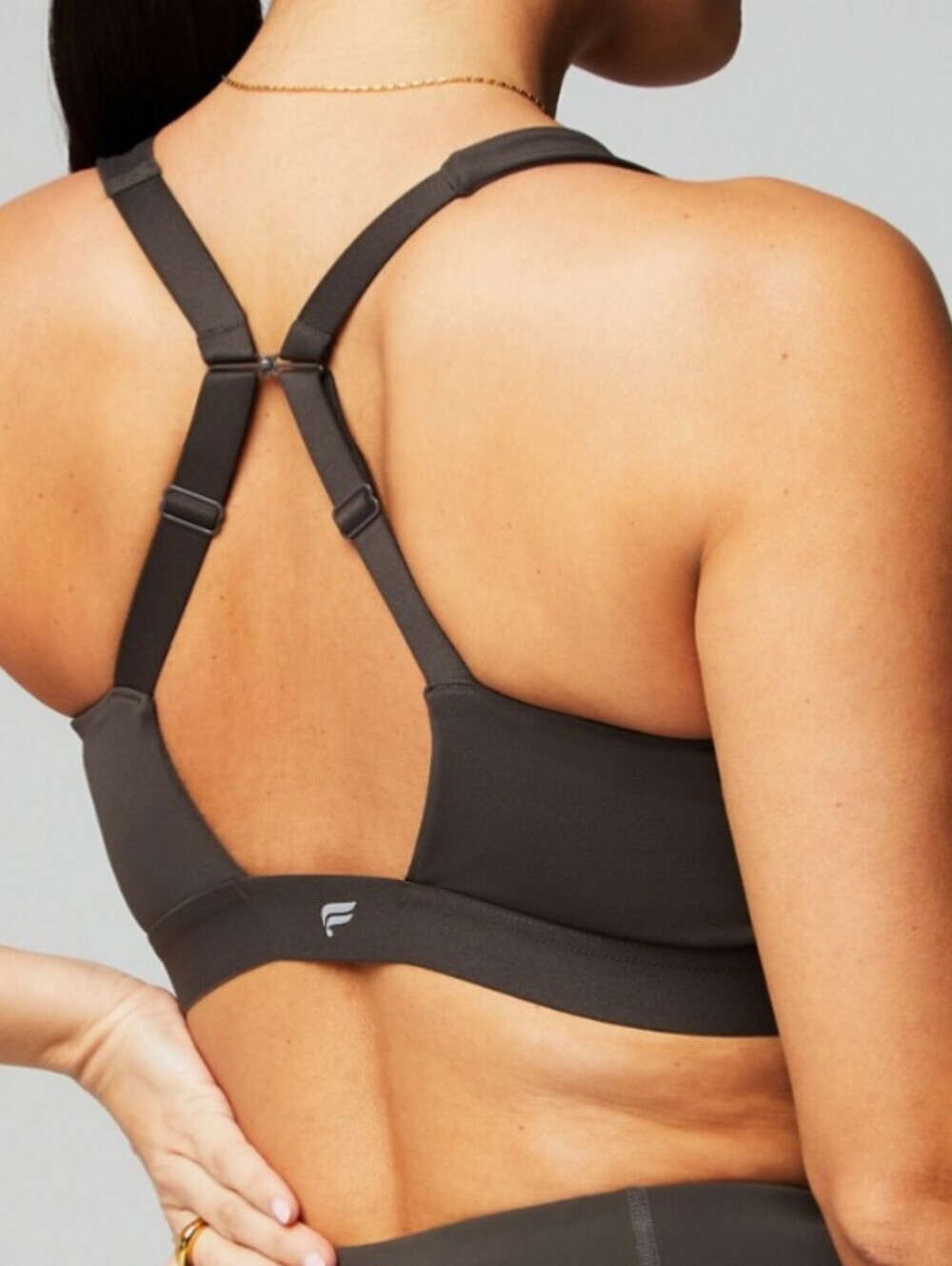 NWT Fabletics All Day Every Day‎ Low Impact Taupe Slate Women's Bra Size L - Picture 3 of 7